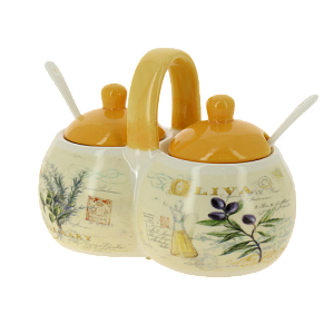 Банка двухсекционная подарочная упаковка Tuscan vegetables доломит ZFC061-36 000000000001196871