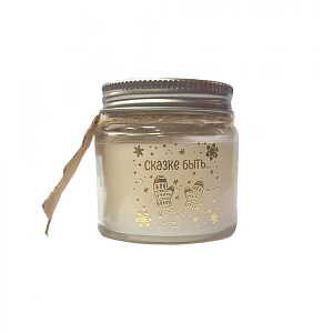 Новогодняя ароматизированная парафиновая свеча Ароматные свечки-баночки в шоубоксе, вылитая в стеклянной банке / 6.5х6.5х6.5см арт.7 000000000001191180