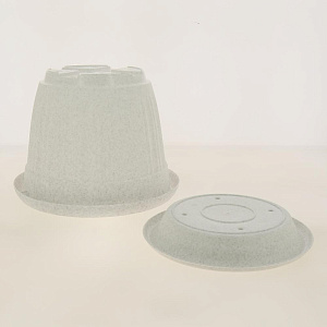 Горшок для цветов Таити D 230 mm с подставкой №5 мраморный 4л ING41023FМР 000000000001194539