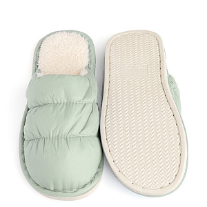 Туфли домашние-тапки р.42-43 LUCKY стеганые зеленый полиэстер 000000000001214582