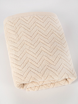 Полотенце махровое 50х90см LUCKY Зигзаг светло-бежевый хлопок-100% 000000000001214722