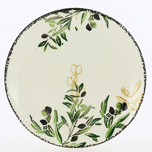 Тарелка обеденная 25см CERA TALE Оливки керамика глазурованная 000000000001207952