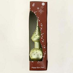 Верхушка для елки 20см БИРЮСИНКА Восторг золото стекло 000000000001207634