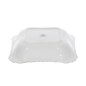 Квадратный салатник Платиновая отводка Porcelaine Czech Gold Hands, 24 см 000000000001136294