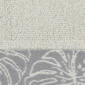 Полотенце 40х60см DE'NASTIA ТРОПИКИ (новые) молочный/серый хлопок 000000000001208571