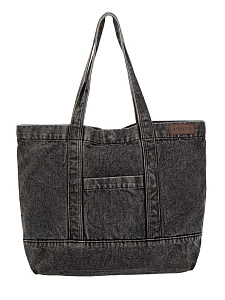 Сумка 36х47х11 DE'NASTIA Denim Bag Washed черный джинса 000000000001225553
