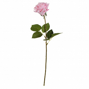Цветок искусственный Роза Real Touch 42,5см светло-розовая 000000000001218365