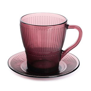 ЛУИЗ Набор чайный 4 предмета LUMINARC лилак стекло 000000000001222093