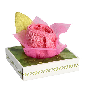 Полотенце Роза на подставке Софти, 20х20 см, хлопок 000000000001151792