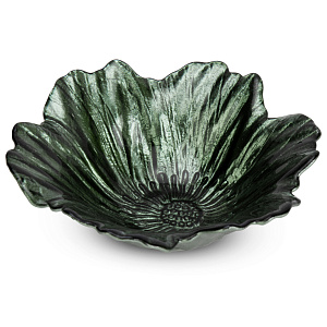 Ваза-конфетница 13,5см GLASSCOM Цветок Green стекло 000000000001219180