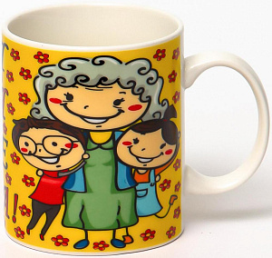 Кружка 350мл фарфор  NEW BONE CHINA САМАЯ ЛУЧШАЯ В МИРЕ БАБУШКА  Olaff 112-08059 000000000001197662