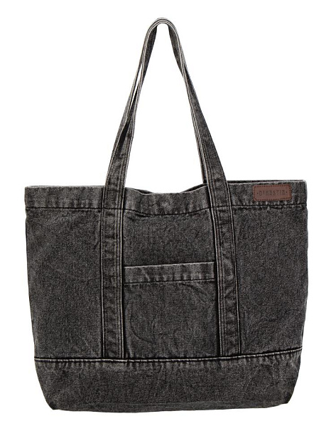 Сумка 36х47х11 DE'NASTIA Denim Bag Washed черный джинса 000000000001225553