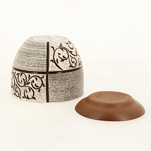 Горшок для цветов декоративный керамический Домино текстурный №3 2л ГК 7 000000000001200874