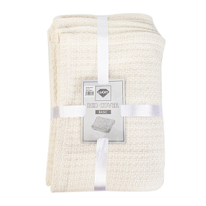 Плед 190х220см LUCKY BASIC молочный хлопок 000000000001214678