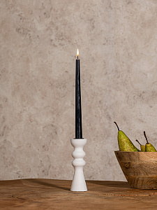 Подсвечник 5x5x15см DE'NASTIA белый дерево манго 000000000001230458