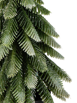 Ель искусственная 28см с блестками в горшочке литая PE 000000000001228066