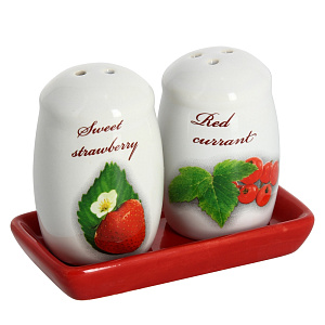 Набор для специй ЧУДОДОМ Садовая ягода, фарфор, 2 предмета ,  L2520264 000000000001060668