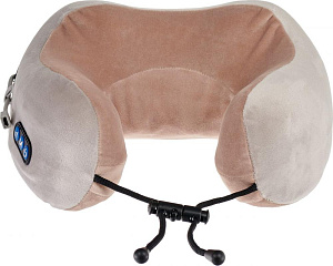 Подушка массажная для шейно-воротниковой зоны 27x12x25см BRADEX серо-бежевая терилен спандекс полиуретан ABS-пластик металл 000000000001210490