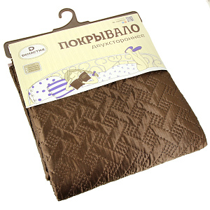 Покрывало DE'NASTIA двухстороннее 240х260см шоколад/розовый U000045 000000000001168966