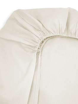 Проcтыня натяжная DE'NASTIA БЯЗЬ 90x200+25см 100%Хлопок молочный C010733 000000000001192961