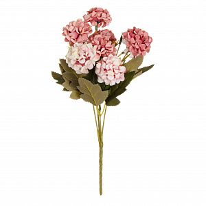 Цветок искусственный букет Гортензия 30см розовый 000000000001218403