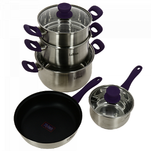 Набор посуды 8 предметов LaDina REGULAR Violetta нержавеющая сталь 65030 000000000001204281