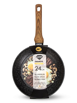 Сковорода 24см LUCKY GRANITE индукция антипригарное покрытие алюминий 000000000001217813