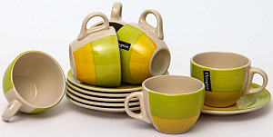 Пара чайная 220мл/блюдце ELRINGTON АЭРОГРАФ Зелёный луг керамика 000000000001194245