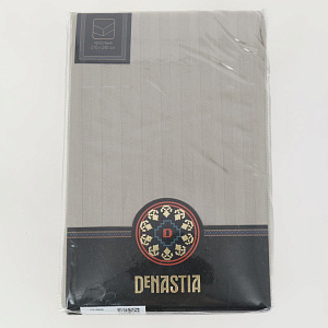 Проcтыня 210x240см DE'NASTIA бежевый страйп-сатин 1см хлопок 100% 000000000001208198