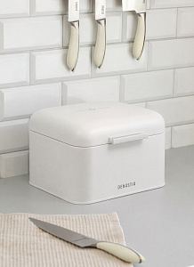 Хлебница 20x20x13,5см DE'NASTIA белый углеродистая сталь 000000000001230966