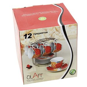 Чайный набор Olaff, 220мл, 12 предметов 000000000001144683