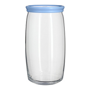 CESNI Банка для сыпучих продуктов 1,5л PASABAHCE Blue стекло/пластик 43023BlueSL 000000000001057185