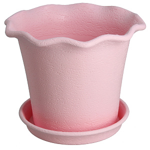 ГОРШОК Д/ЦВЕТОВ С ПОДДОНОМ   LE  FLEURE D=13 1 Л. 402-3 РОЗОВЫЙ 000000000001017770