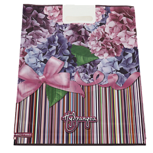 ПАКЕТ 38х47/60мкм Вырубная Усиленная Ручка ПВД Гортензия (25/1000) 000000000001201015