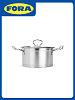 Кастрюля 2,2л FORA нержавеющая сталь/стекло