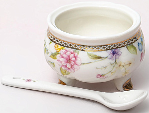 Баночка для джема 6см/50мл BALSFORD Теодора с ложкой подарочная упаковка фарфор 000000000001203973