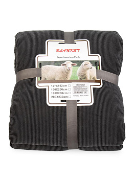 Плед 130х160см в ассортименте с мехом вельвет полиэстер 000000000001229209