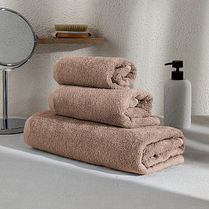 Полотенце махровое 70x140см DE'NASTIA SOFT COLLECTION 500гр персиковый хлопок/бамбук 000000000001225803