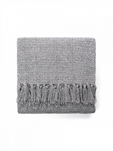 Покрывало 150x200см DE'NASTIA серый вафельное меланж хлопок 000000000001229652