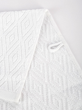 Полотенце махровое 100х150см СОФТИ Ромб белый хлопок 100% 000000000001214704