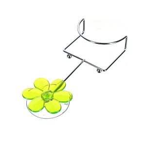 Подставка для губки с цветком на присоске Мультидом, пластик, сталь 000000000001126911