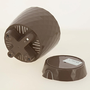 Горшок для растений Румба 1л мокко с пристежным поддоном прикорневой полив 000000000001196337