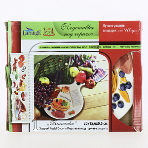 Подставка под горячее 20х15,6х0,5см LARANGE Блинчики фарфор 000000000001204447