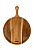 Доска универсальная 30см DE'NASTIA круглая с ручкой светло-коричневый дерево акация 000000000001216965