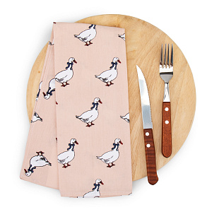 Полотенце кухонное 35х60см СОФТИ Гуси бежевый хлопок 100% 000000000001218590