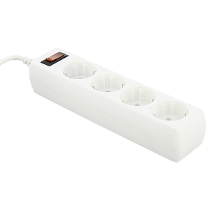 Фильтр сетевой 5м 4 розетки LUAZON LIGHTING 2200Вт 10А 220В белый 000000000001205715