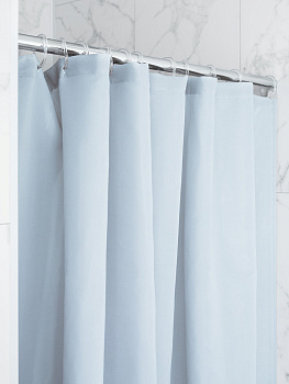 Шторка для ванной 200x180см DE'NASTIA водоотталкивающая пропитка голубой полиэстер 000000000001214400