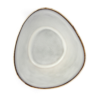 Салатник овальный 15х13,5х8,5см серый глазурованная керамика 000000000001213875