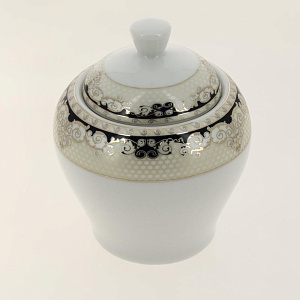 Н-р п 21пр,6чаш220+6блюд+сах-ца+мол-к+6тарелок200мм,синий в золоте106-03002 000000000001180700