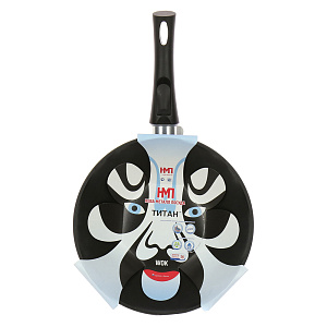 Сковорода-Вок 26см НЕВА МЕТАЛЛ ПОСУДА съемная ручка литой алюминий 000000000001141308